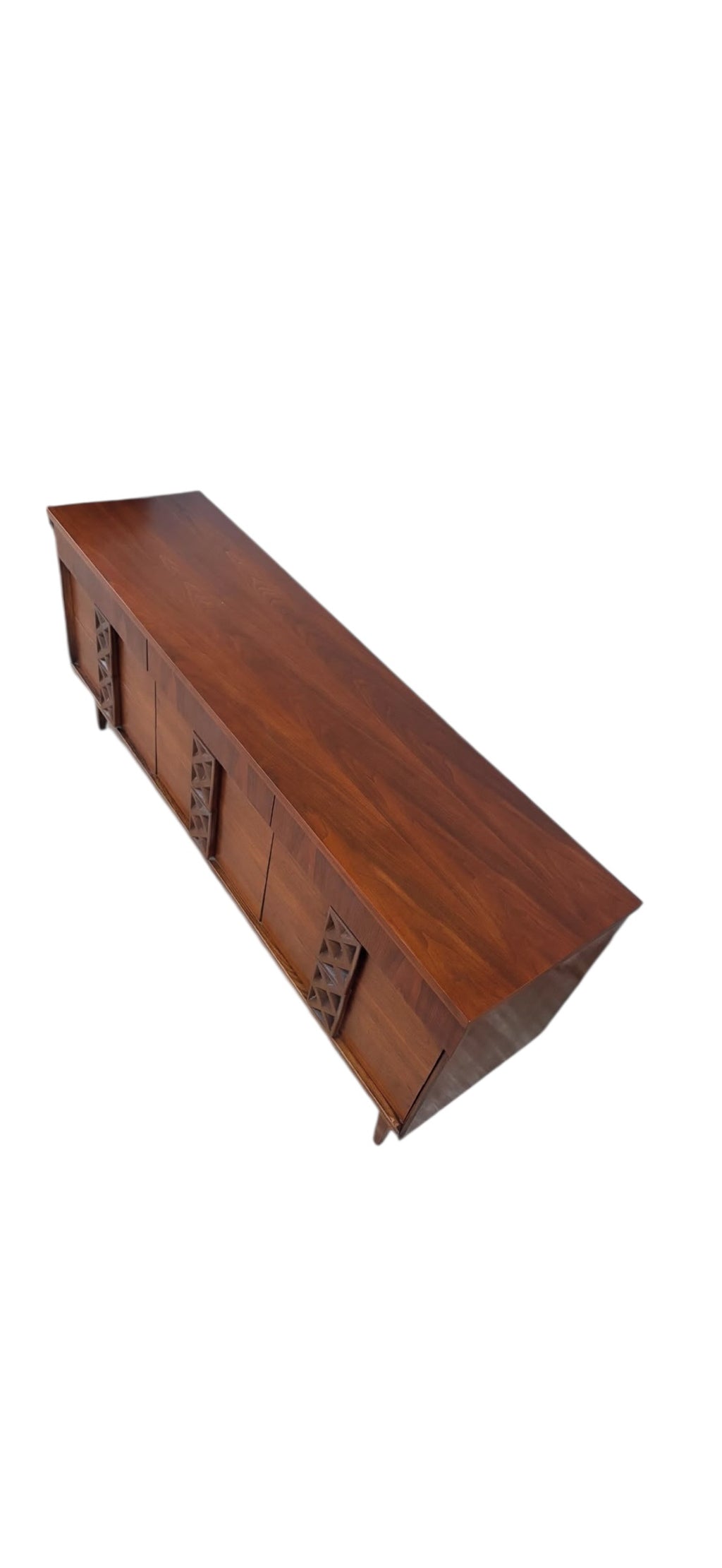 Vintage Bassett Walnut Dresser Set Mid Century Modern